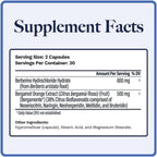 Berbercol | 500mg Citrus Bergamot (as Bergamonte) and Berberine | 60 Capsules