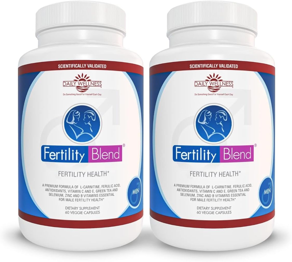 Fertility Blend Daily Wellness for Men – Suplemento Multivitamínico para Hombres – 180 Cápsulas (3 Paquetes de 60)