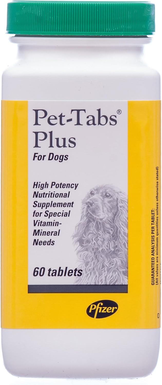 Pet Tabs Plus Fórmula Avanzada de Vitaminas para Perros - 60 Comprimidos Masticables