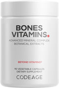 Codeage Bones Vitamins+ - Vitamina D3 K2, Calcio, Magnesio, Zinc (90 Cápsulas)