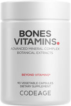 Codeage Bones Vitamins+ - Vitamina D3 K2, Calcio, Magnesio, Zinc (90 Cápsulas)