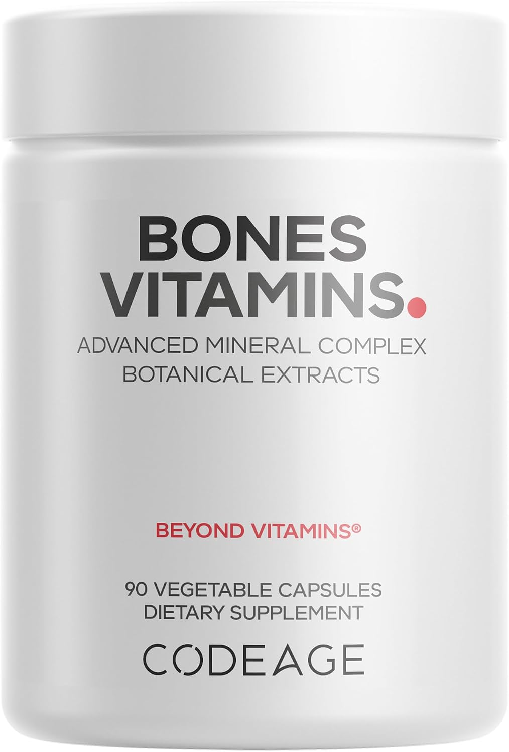 Codeage Bones Vitamins+ - Vitamina D3 K2, Calcio, Magnesio, Zinc (90 Cápsulas)