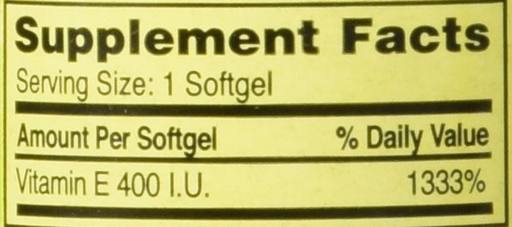 Spring Valley - Vitamina E 400 UI, 100 Cápsulas Blandas