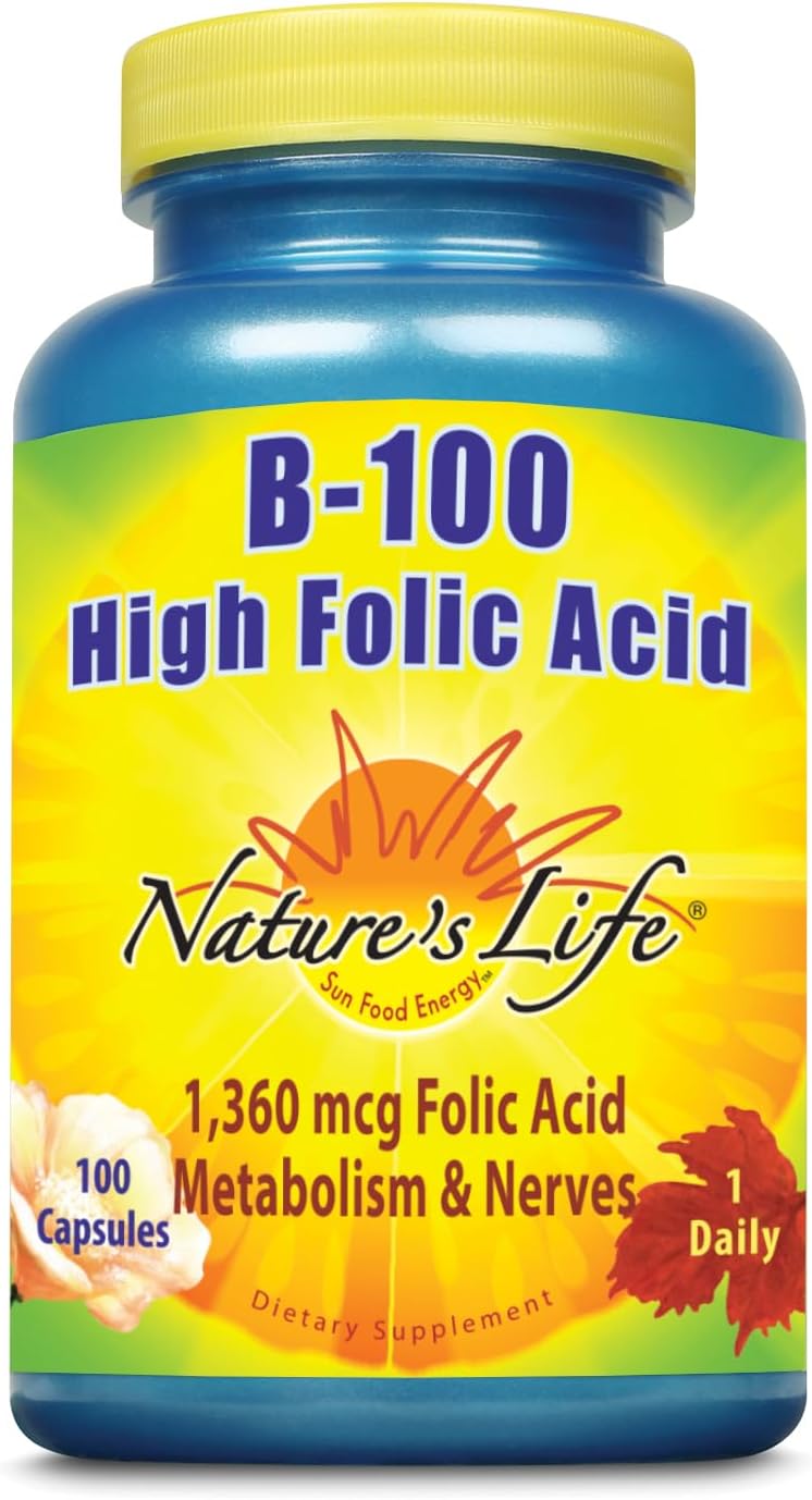 Nature's Life B-100 High Folic Acid, 100 comprimidos