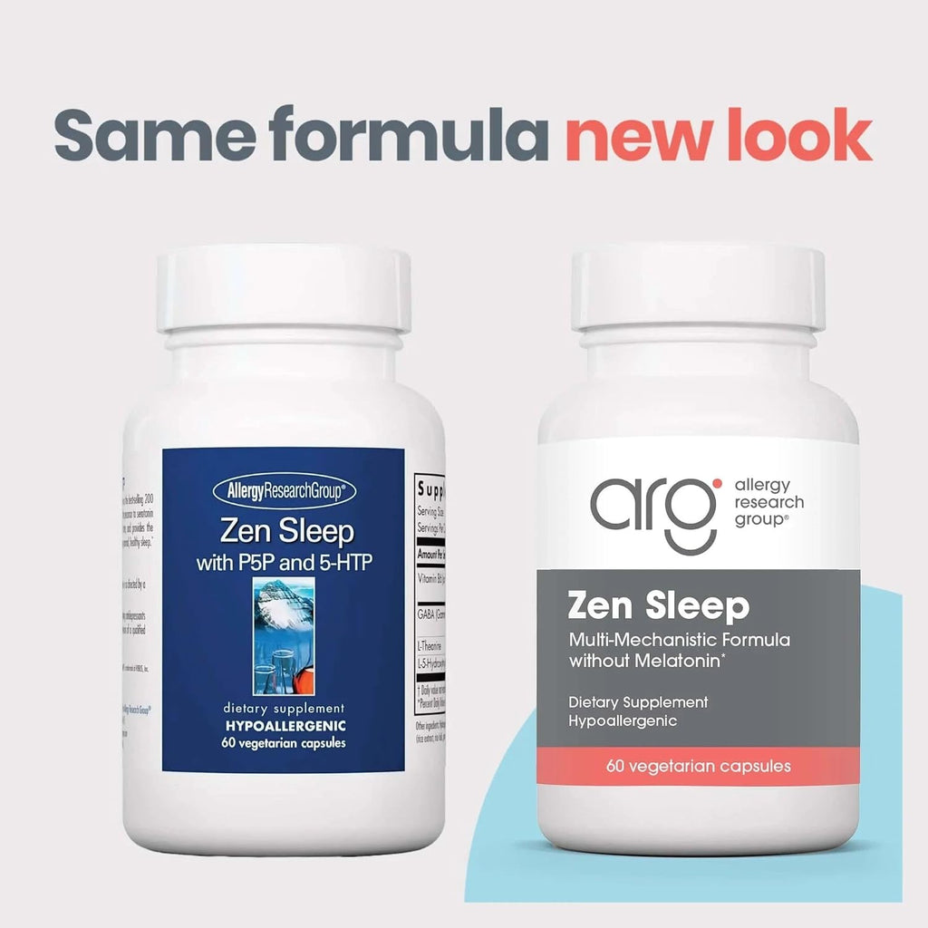 Nutricology ZenMind Nighttime - 550 mg GABA & 200 mg L-Teanina - Fórmula Nocturna - 60 Cápsulas Vegetarianas