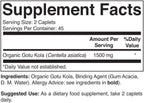 Gotu Kola Orgánico 1500mg, 90 Comprimidos Vegetarianos