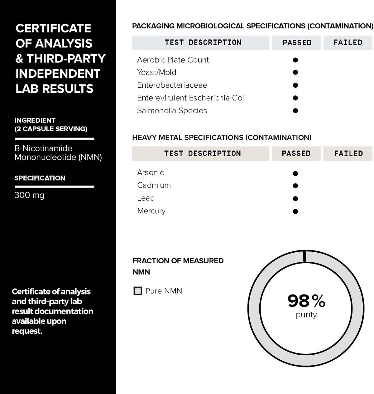 Toniiq Stabilized NMN Capsules - 300mg - 98% Pureza - 60 Cápsulas – Image 5