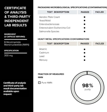 Toniiq Stabilized NMN Capsules - 300mg - 98% Pureza - 60 Cápsulas – Image 5