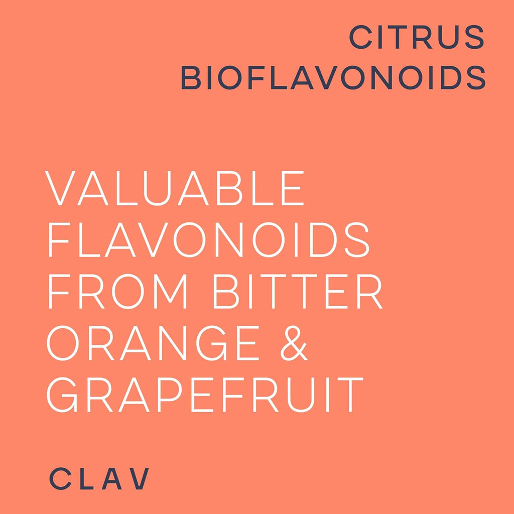CLAV Bioflavonoides Cítricos - Suplemento Vegano de Flavonoides de Naranja Amarga y Pomelo - 60 Cápsulas - Hecho en Alemania