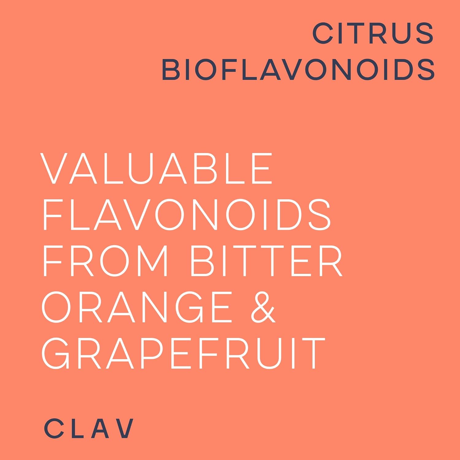 CLAV Bioflavonoides Cítricos - Suplemento Vegano de Flavonoides de Naranja Amarga y Pomelo - 60 Cápsulas - Hecho en Alemania