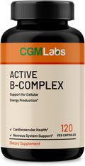 Vitamin B Complex – Complejo B Activo con B1, B2, B3, B6, B12, Folato, Biotina, Ácido Pantoténico e Inositol – 60 Cápsulas