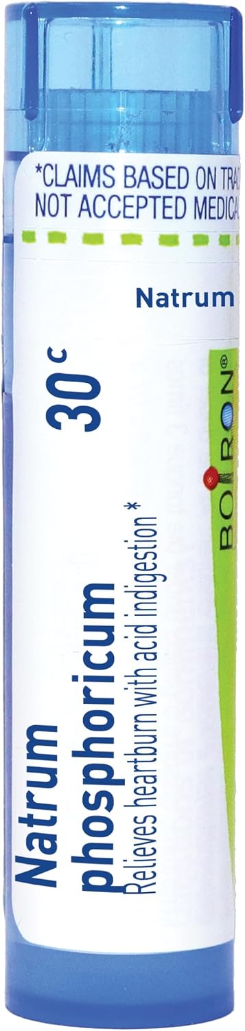 Boiron Natrum Phosphoricum 30C – 80 glóbulos – Remedio homeopático para la acidez estomacal