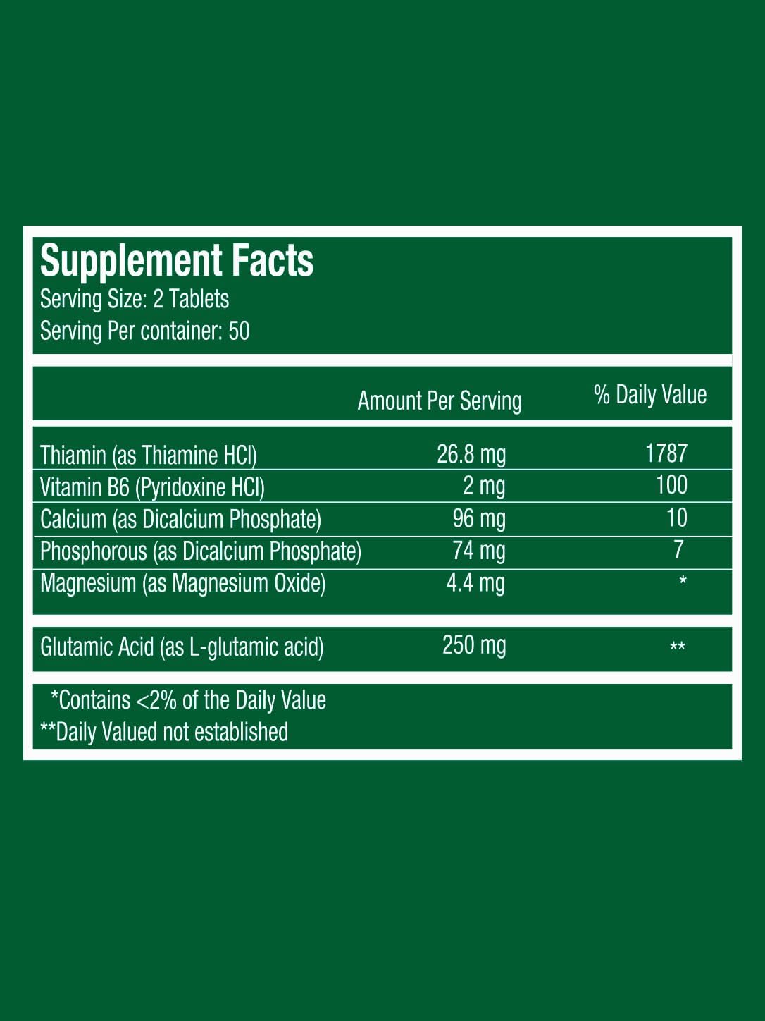 Fitina Suplemento Cerebral con Vitamina B6 y Tiamina | Alta Dosis de Vitaminas B para el Sistema Nervioso, 100 Comprimidos