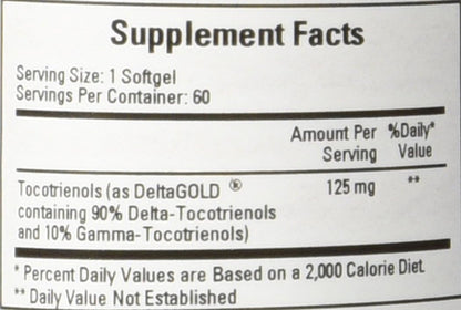 Ecological Formulas - Annatto Tocotrienols 125 mg 60 gels – Image 2