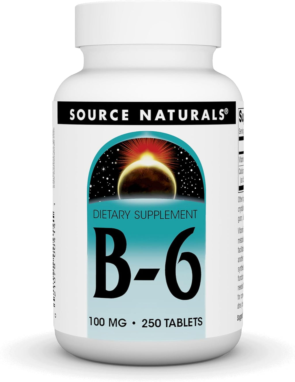Source Naturals Vitamina B-6 100 mg – 250 Comprimidos
