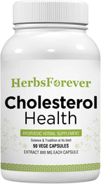 Herbsforever Apoyo para la Salud del Colesterol - Suplemento Ayurvédico para la Salud Cardiovascular con Guggulipid, Arjuna, Canela, Ajo, Cúrcuma - 90 Cápsulas Veganas (800mg)
