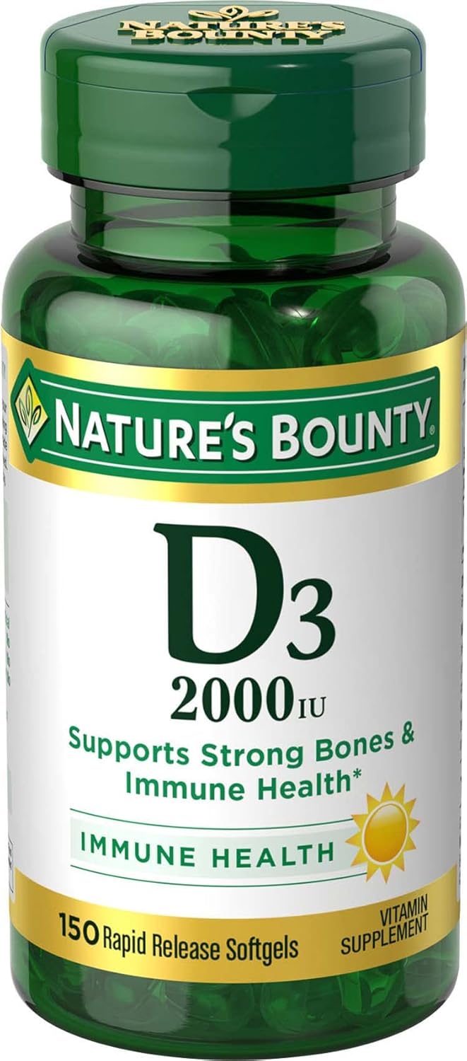 Nature's Bounty Vitamina D3 2000 UI - 150 Cápsulas Blandas