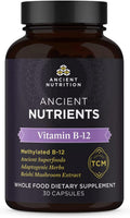 Ancient Nutrition Vitamina B12 con Metilcobalamina y Hierbas Adaptogénicas - 30 Cápsulas