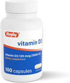 Rugby Vitamina D3 5.000 UI (125 mcg) - 100 Cápsulas