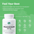 Earth's Splendor Energy + Muscle Support: Vitamina B12 (1000mcg) y Magnesio (500mg) - Sin Gluten, Sin Trigo, Sin Sabores Artificiales