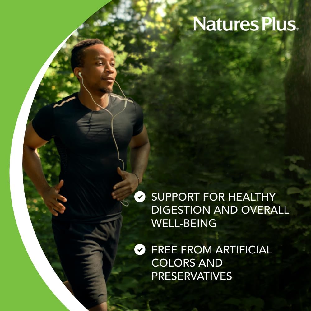 NaturesPlus Papaya Enzyme - 180 Comprimidos Masticables - Suplemento Digestivo con Papaína, Amilasa y Proteasa