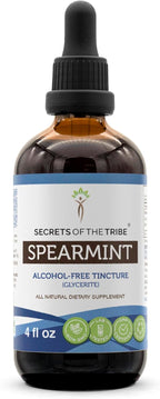 Secrets of the Tribe Extracto Líquido de Hierbabuena sin Alcohol, Tintura de Hojas Secas de Mentha spicata - 118 ml
