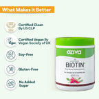 OZiva Polvo de Biotina de Origen Vegetal 10000 μg con Amla | 125 g