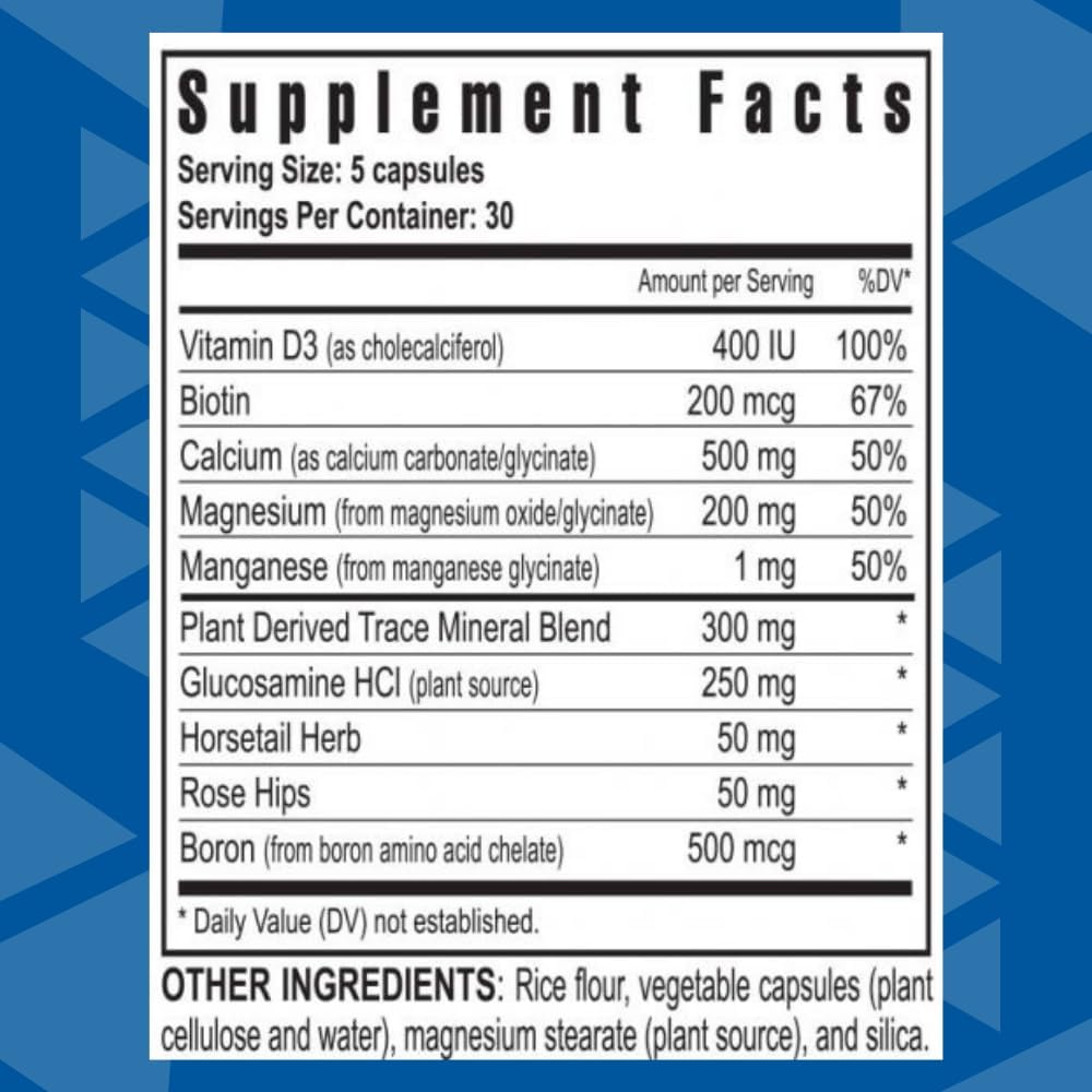 Youngevity Bone Building Formula™ - Calcio, Magnesio, Vitamina D3 y Glucosamina para la Salud Ósea (150 Cápsulas)