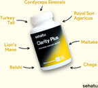 Clarity Plus Cognitive Wellness Supplement – 10 Hongos Adaptógenos – 60 Cápsulas