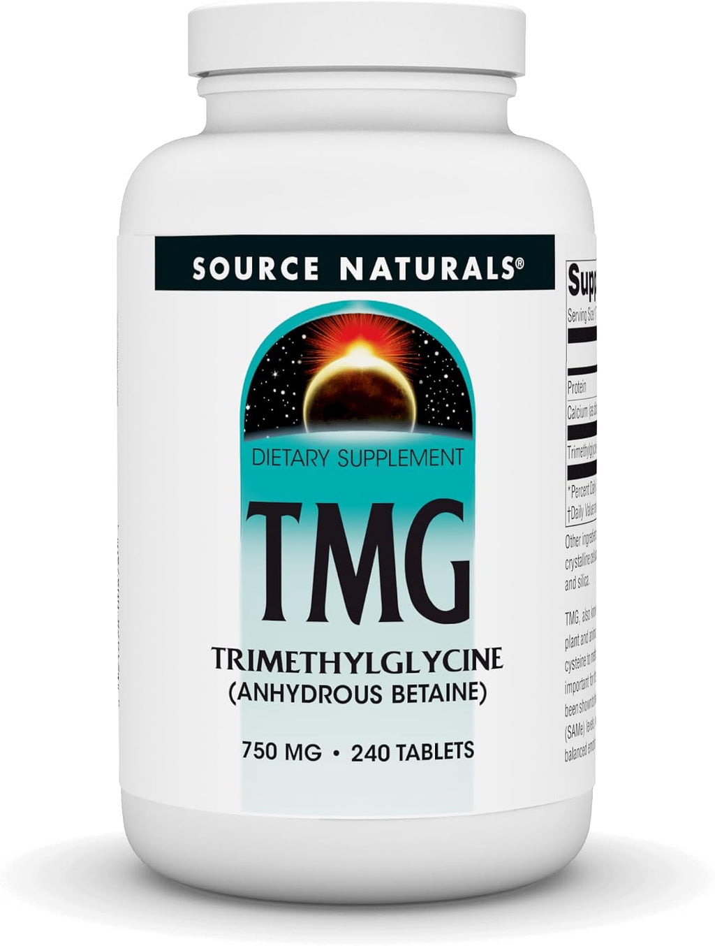 Source Naturals TMG (Trimetilglicina) - 750 mg - 120 Comprimidos Vegetarianos