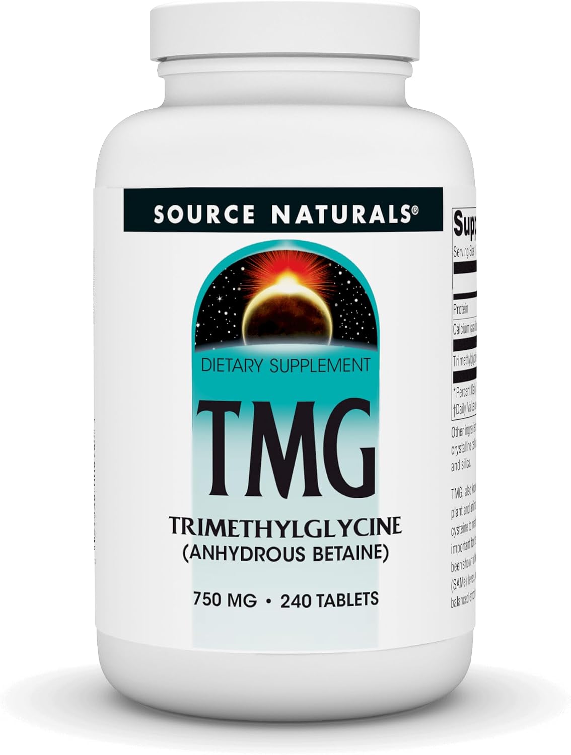 Source Naturals TMG (Trimetilglicina) - 750 mg - 120 Comprimidos Vegetarianos