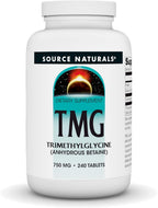 Source Naturals TMG - Trimetilglicina (Betaína Anhidra) 750 mg - 60 Comprimidos Vegetarianos