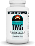 Source Naturals TMG (Trimetilglicina/Betaína Anhidra) - 750 mg - 240 Comprimidos Vegetarianos