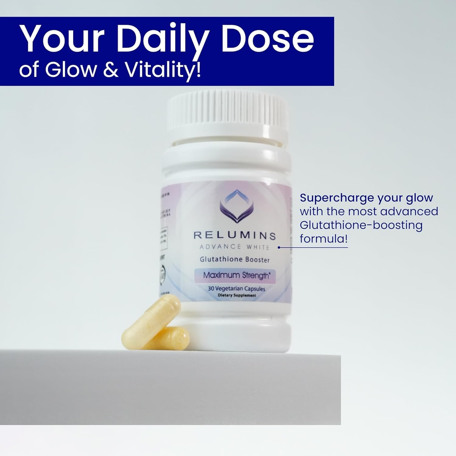 Relumins Advanced Skin Supplement Set - L-Glutathione Complex, Vitamin C and Antioxidants - Nourishing Formula for Healthy Skin - 30-Day Supply