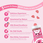 GOJOY NATURALS Gominolas prenatales con colina y DHA - Para preconcepción, embarazo y posparto - Colina bitartrato 250mg + DHA 150mg - Vegano, sin azúcar, no GMO
