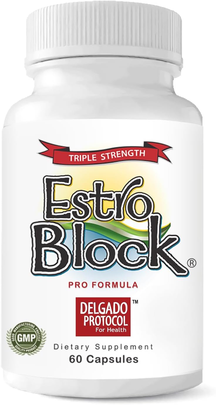 Estroblock PRO TRIPLE STRENGTH - Paquete de 3 de 180 cápsulas, DIM e Indol-3-Carbinol