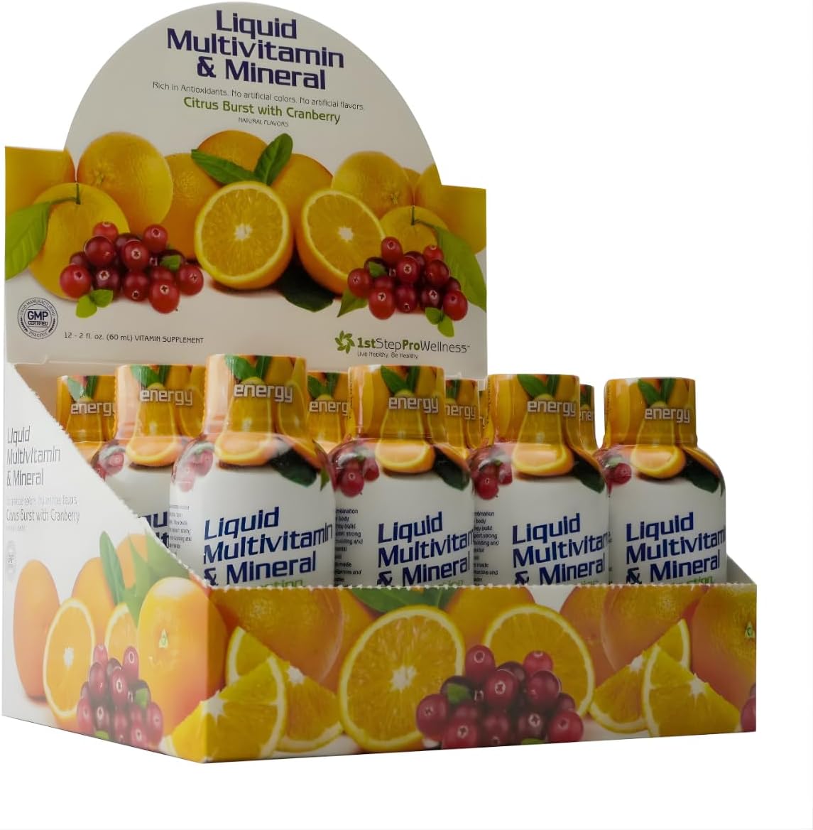 1st Step for Energy Multivitamina y Mineral Líquida Sabor Cítrico - Pack de 12