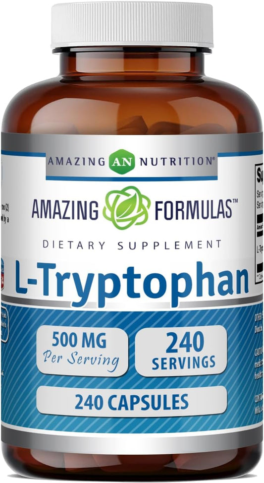 Amazing Formulas L-Triptófano 500 mg, 240 Cápsulas