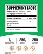 Wolfberry Extract Powder - Goji Berry Supplement, Vegan & Gluten-Free, 250g