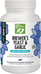 Only Natural Pet Levadura de Cerveza y Ajo Masticables para Perros - 300 Comprimidos