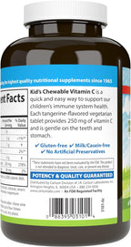 Carlson Kids Vitamin C Chewable, 250 mg, Tangerine Flavor, 120 Vegetarian Tablets