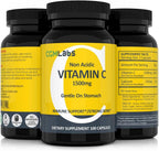 Suplemento de Vitamina C No Ácida 1500 mg con Calcio - Suave para el Estómago - 100 Cápsulas - CGM Labs