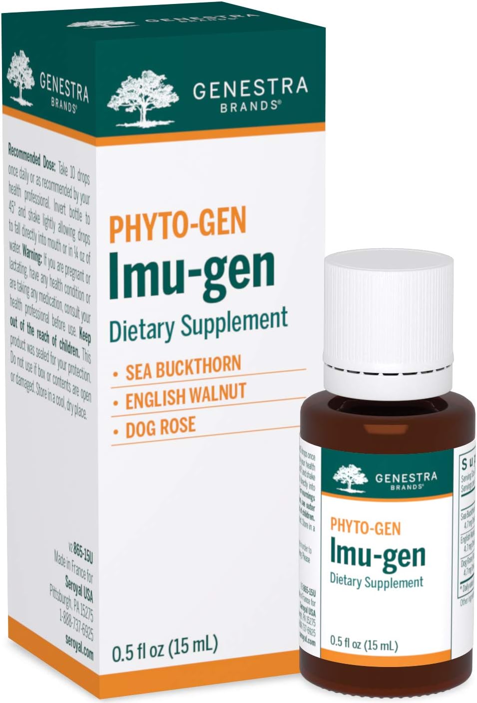 Genestra Brands Imu-gen | Herbal Supplement with Sea Buckthorn, English Walnut and Wild Rose | 15 ml