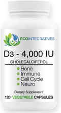 EcoIntegratives D3 4000 UI (Colecalciferol) – 120 Cápsulas Vegetales