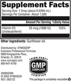 XYMOGEN D3 Liquid - Microemulsified Vitamin D3 - 1000 IU Per Drop - 68 ml