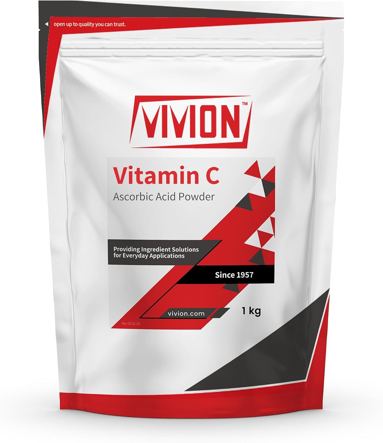 Vitamina C en Polvo - 1 kg - Ácido L-Ascórbico USP - Grado Alimentario para Conservación y Elaboración de Cerveza