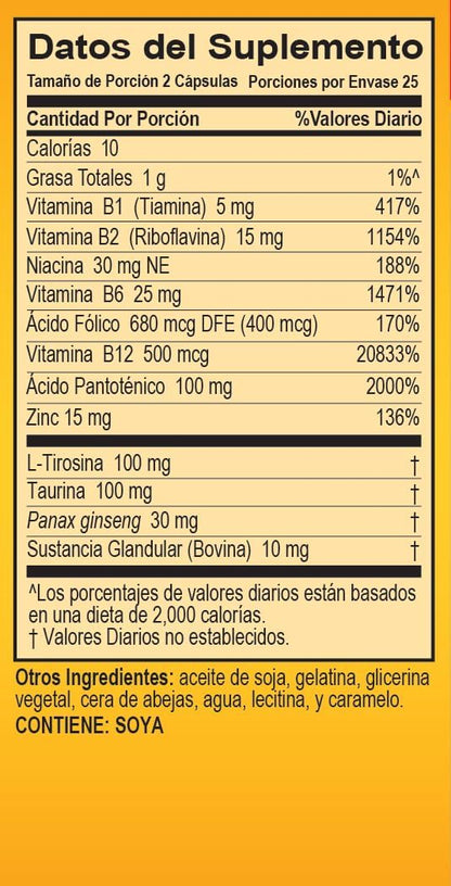 Super Macho, Complemento Alimenticio con – Vitamina B3 (niacina): Contribuye al funcionamiento normal del sistema – Image 3