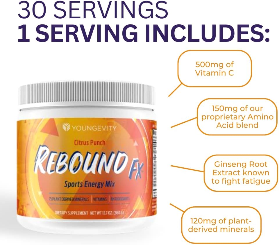 Youngevity Rebound Fx Polvo Cítrico - 360g (Paquete de 2)