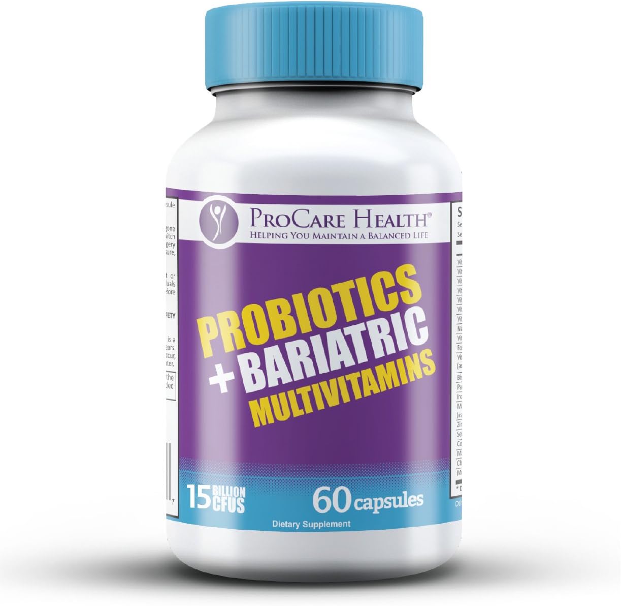 ProCare Health Multivitamínico Bariátrico con Probióticos y Hierro 45mg - 60 Cápsulas Vegetales de Disolución Rápida