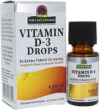 Nature's Answer Gotas de Vitamina D3 4000 UI - 0.5 fl oz (15 ml)